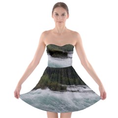 Sightseeing At Niagara Falls Strapless Bra Top Dress by canvasngiftshop