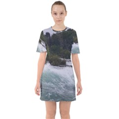 Sightseeing At Niagara Falls Sixties Short Sleeve Mini Dress by canvasngiftshop