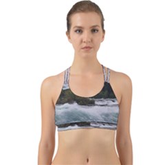 Sightseeing At Niagara Falls Back Web Sports Bra