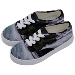 Sightseeing At Niagara Falls Kids  Classic Low Top Sneakers by canvasngiftshop