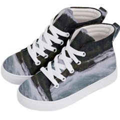 Sightseeing At Niagara Falls Kid s Hi-top Skate Sneakers by canvasngiftshop