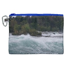 Sightseeing At Niagara Falls Canvas Cosmetic Bag (xl) by canvasngiftshop