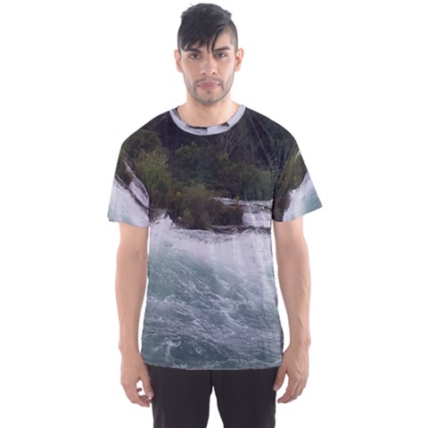 Sightseeing At Niagara Falls Men s Sports Mesh Tee by canvasngiftshop