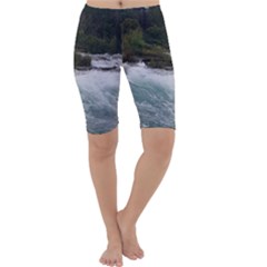 Sightseeing At Niagara Falls Cropped Leggings  by canvasngiftshop