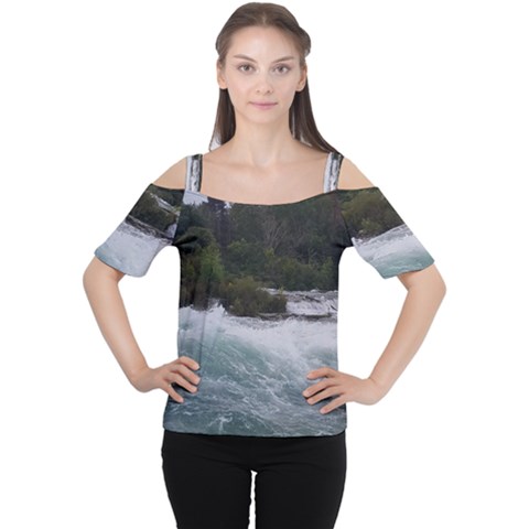 Sightseeing At Niagara Falls Cutout Shoulder Tee by canvasngiftshop