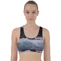 Sightseeing At Niagara Falls Back Weave Sports Bra by canvasngiftshop