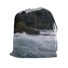 Sightseeing At Niagara Falls Drawstring Pouches (xxl) by canvasngiftshop