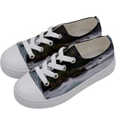 Sightseeing At Niagara Falls Kids  Low Top Canvas Sneakers by canvasngiftshop