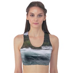 Sightseeing At Niagara Falls Sports Bra by canvasngiftshop