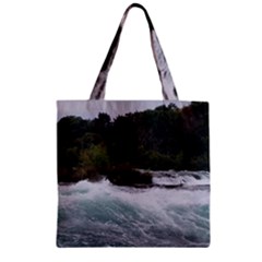 Sightseeing At Niagara Falls Zipper Grocery Tote Bag by canvasngiftshop