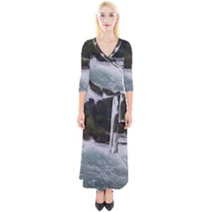 Sightseeing At Niagara Falls Quarter Sleeve Wrap Maxi Dress by canvasngiftshop