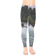 Sightseeing At Niagara Falls Kids  Legging by canvasngiftshop