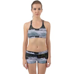 Sightseeing At Niagara Falls Back Web Sports Bra Set by canvasngiftshop