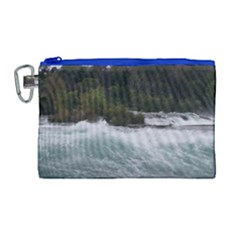 Sightseeing At Niagara Falls Canvas Cosmetic Bag (large) by canvasngiftshop