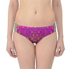 Years Of Peace Living In A Paradise Of Calm And Colors Hipster Bikini Bottoms by pepitasart