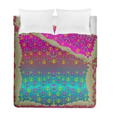 Years Of Peace Living In A Paradise Of Calm And Colors Duvet Cover Double Side (full/ Double Size) by pepitasart