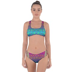 Years Of Peace Living In A Paradise Of Calm And Colors Criss Cross Bikini Set by pepitasart