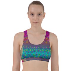 Years Of Peace Living In A Paradise Of Calm And Colors Back Weave Sports Bra by pepitasart