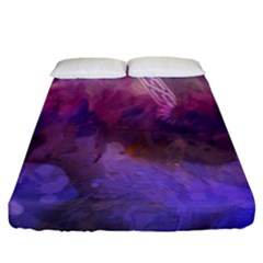 Ultra Violet Dream Girl Fitted Sheet (california King Size) by NouveauDesign