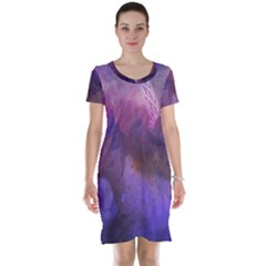 Ultra Violet Dream Girl Short Sleeve Nightdress by NouveauDesign