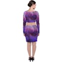 Ultra violet dream girl Long Sleeve Crop Top & Bodycon Skirt Set View2