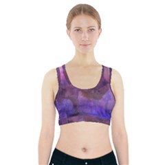 Ultra Violet Dream Girl Sports Bra With Pocket by NouveauDesign