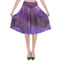 Ultra Violet Dream Girl Flared Midi Skirt by NouveauDesign