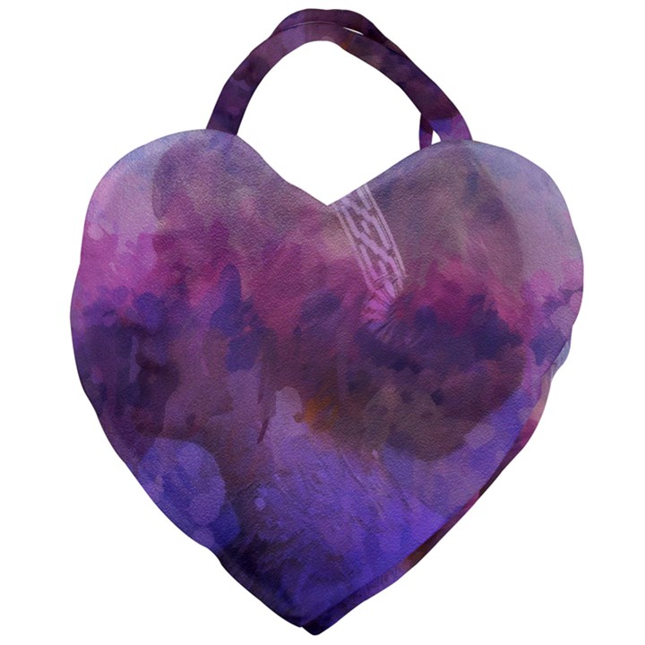 Ultra violet dream girl Giant Heart Shaped Tote