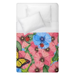 Floral Scene Duvet Cover (single Size) by linceazul