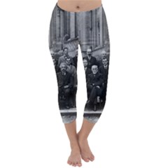 1927 Solvay Conference On Quantum Mechanics Capri Winter Leggings 