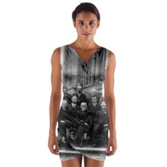 1927 Solvay Conference On Quantum Mechanics Wrap Front Bodycon Dress by thearts