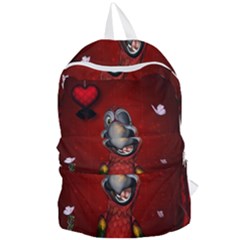 Funny, Cute Parrot With Butterflies Foldable Lightweight Backpack by FantasyWorld7