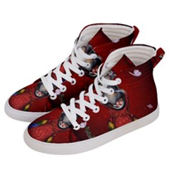 Funny, Cute Parrot With Butterflies Men s Hi-top Skate Sneakers by FantasyWorld7