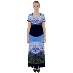 Mountaincurvemore High Waist Short Sleeve Maxi Dress