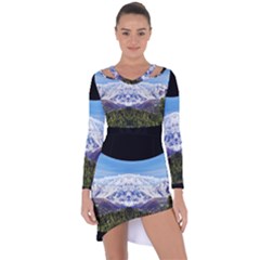 Mountaincurvemore Asymmetric Cut-Out Shift Dress