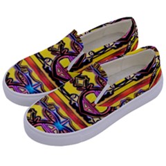 Spirit  Bulgarian Bee Kids  Canvas Slip Ons by MRTACPANS