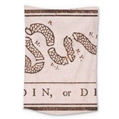 Original Design, Join Or Die, Benjamin Franklin Political Cartoon Large Tapestry by thearts