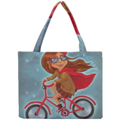 Girl On A Bike Mini Tote Bag