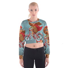 Girl On A Bike Cropped Sweatshirt