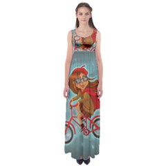 Girl On A Bike Empire Waist Maxi Dress by chipolinka