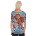 Girl on a bike Wide Neckline Tee View2