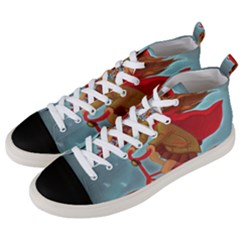 Girl On A Bike Men s Mid-top Canvas Sneakers by chipolinka