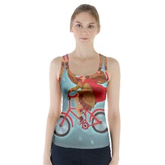 Girl On A Bike Racer Back Sports Top by chipolinka