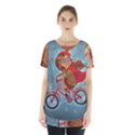 Girl on a bike Skirt Hem Sports Top View1