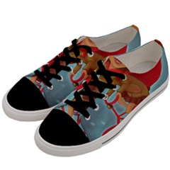 Girl On A Bike Men s Low Top Canvas Sneakers by chipolinka