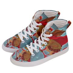 Girl On A Bike Men s Hi-top Skate Sneakers by chipolinka