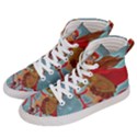 Girl on a bike Men s Hi-Top Skate Sneakers View2