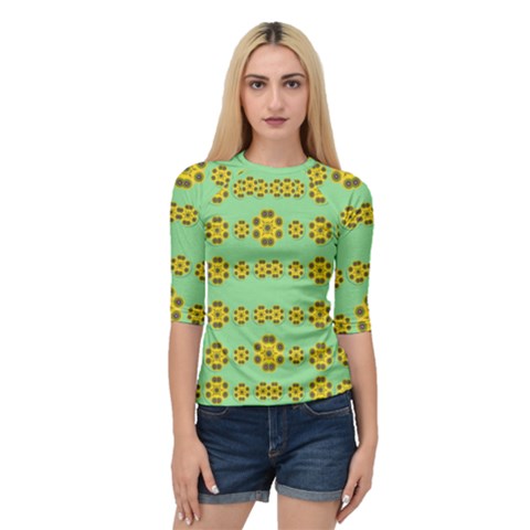 Sun Flowers For The Soul At Peace Quarter Sleeve Raglan Tee by pepitasart