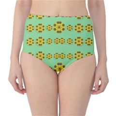 Sun Flowers For The Soul At Peace High-waist Bikini Bottoms by pepitasart