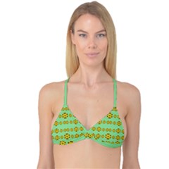 Sun Flowers For The Soul At Peace Reversible Tri Bikini Top by pepitasart